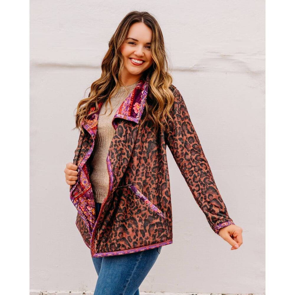 NEW JOHNNY WAS joan wrap binded sherpa jacket in domi - Picture 3 of 9
